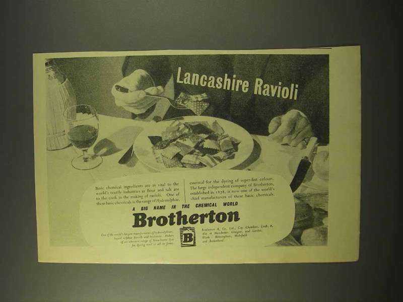 1954 Brotherton Chemical Hydrosulphite Ad