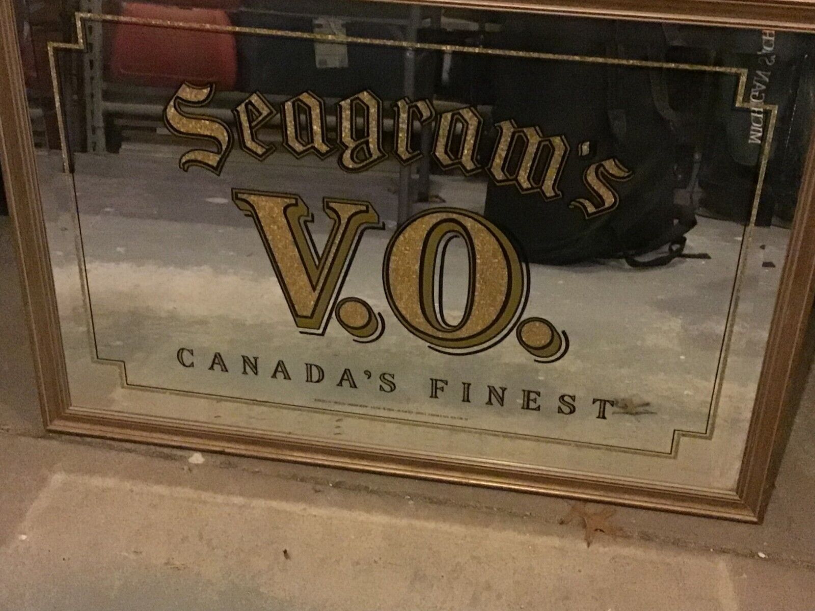 RARE  Seagram's VO Canadian Whisky Bar Mirror Sign