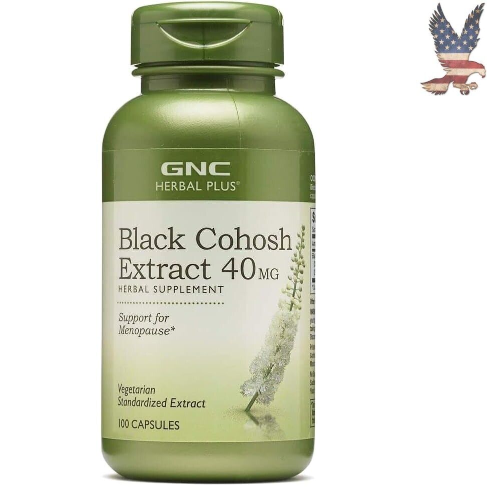Herbal Relief Black Cohosh Extract 40mg, 100 Capsules for Menopause Support