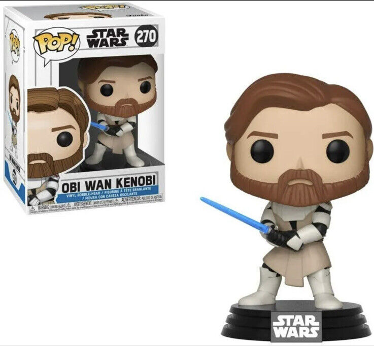 Funko Pop Star Wars Obi Wan Kenobi #270 - Clone Wars With Protector