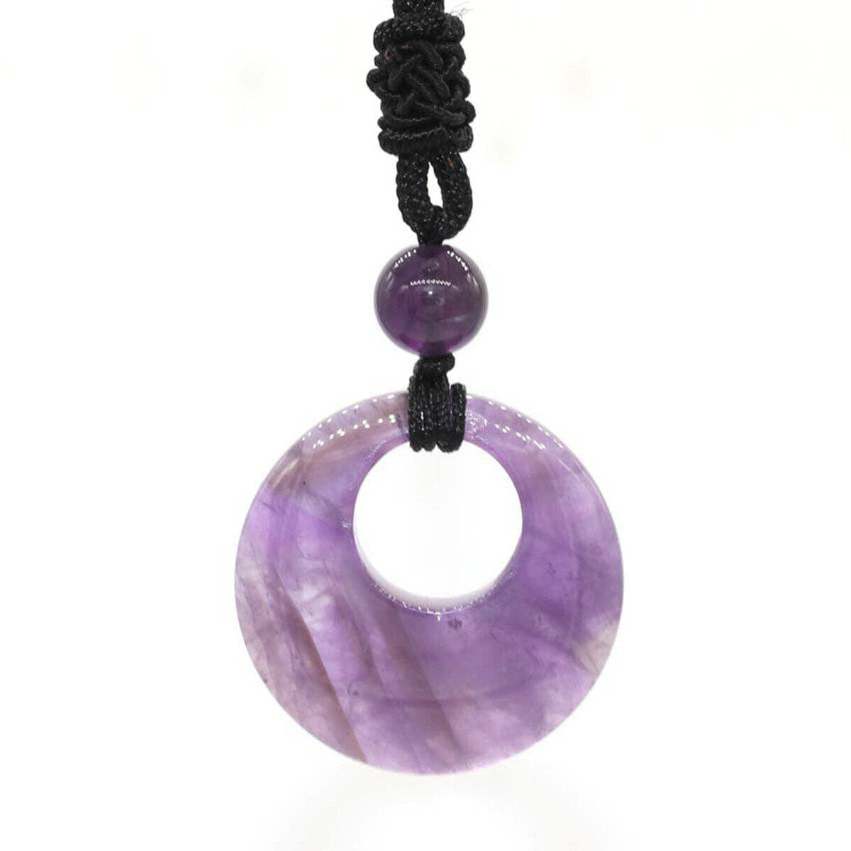 Natural Reiki Healing Crystal Stone Necklace Lucky Coin Pendant Amulet Jewelry
