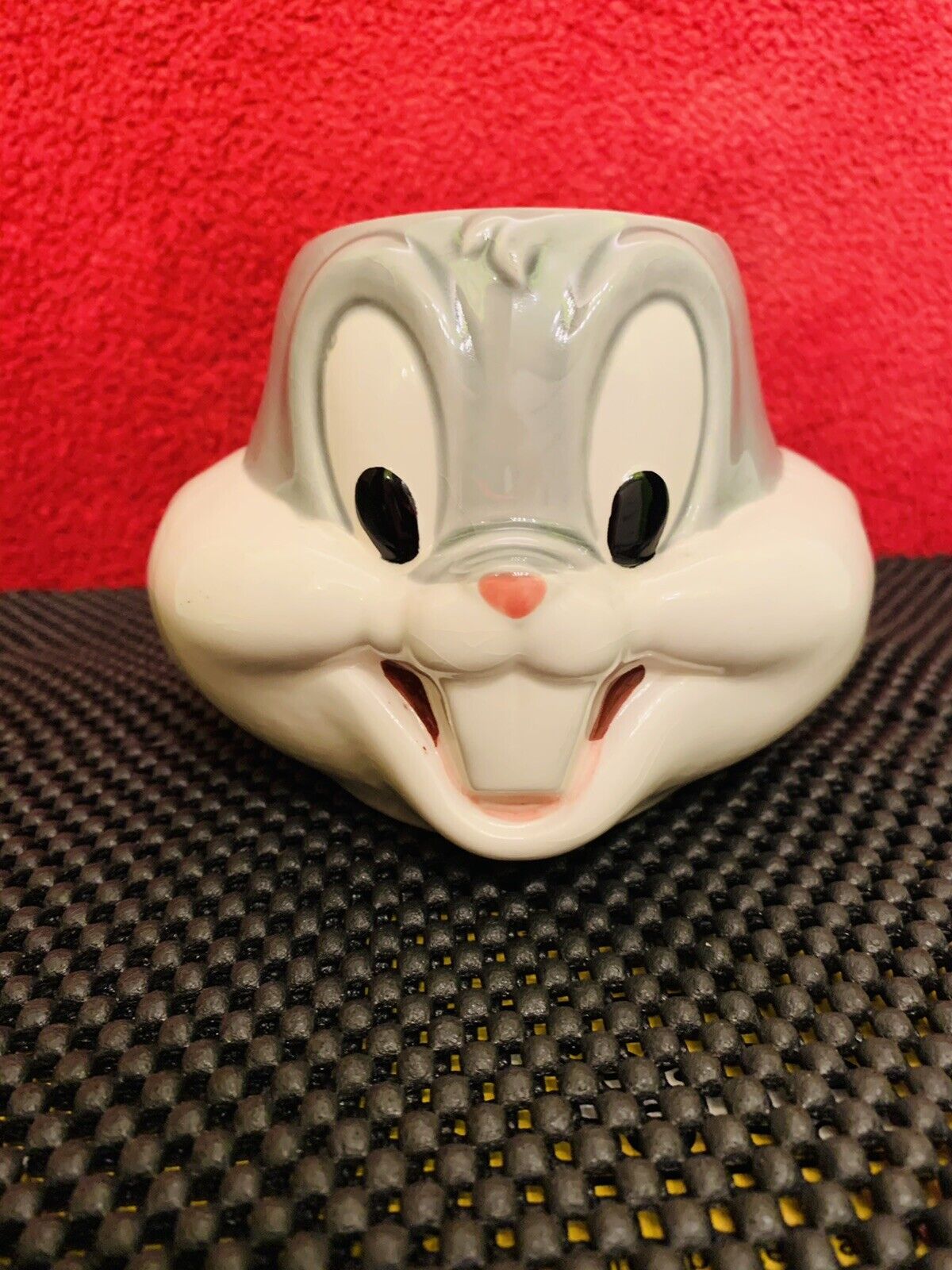 Rare Vintage 90s Bugs Bunny Coffee Cup Mug Ceramic Looney Tunes 3D WB Studios