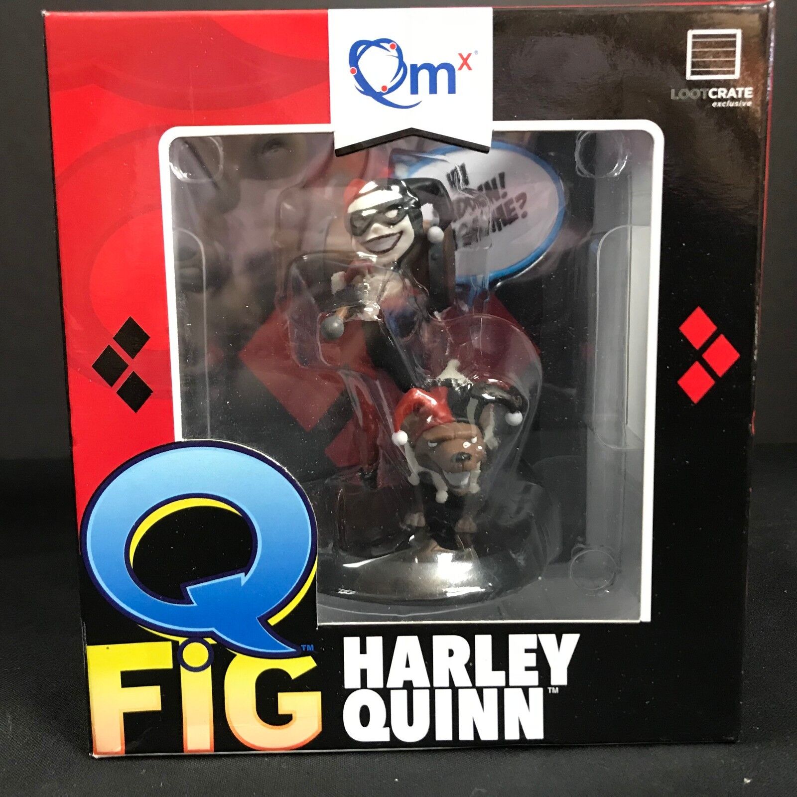 Loot Crate August 2016 Quantum Mechanix QM Q-Fig Harley Quinn Hammer Hyena MIB
