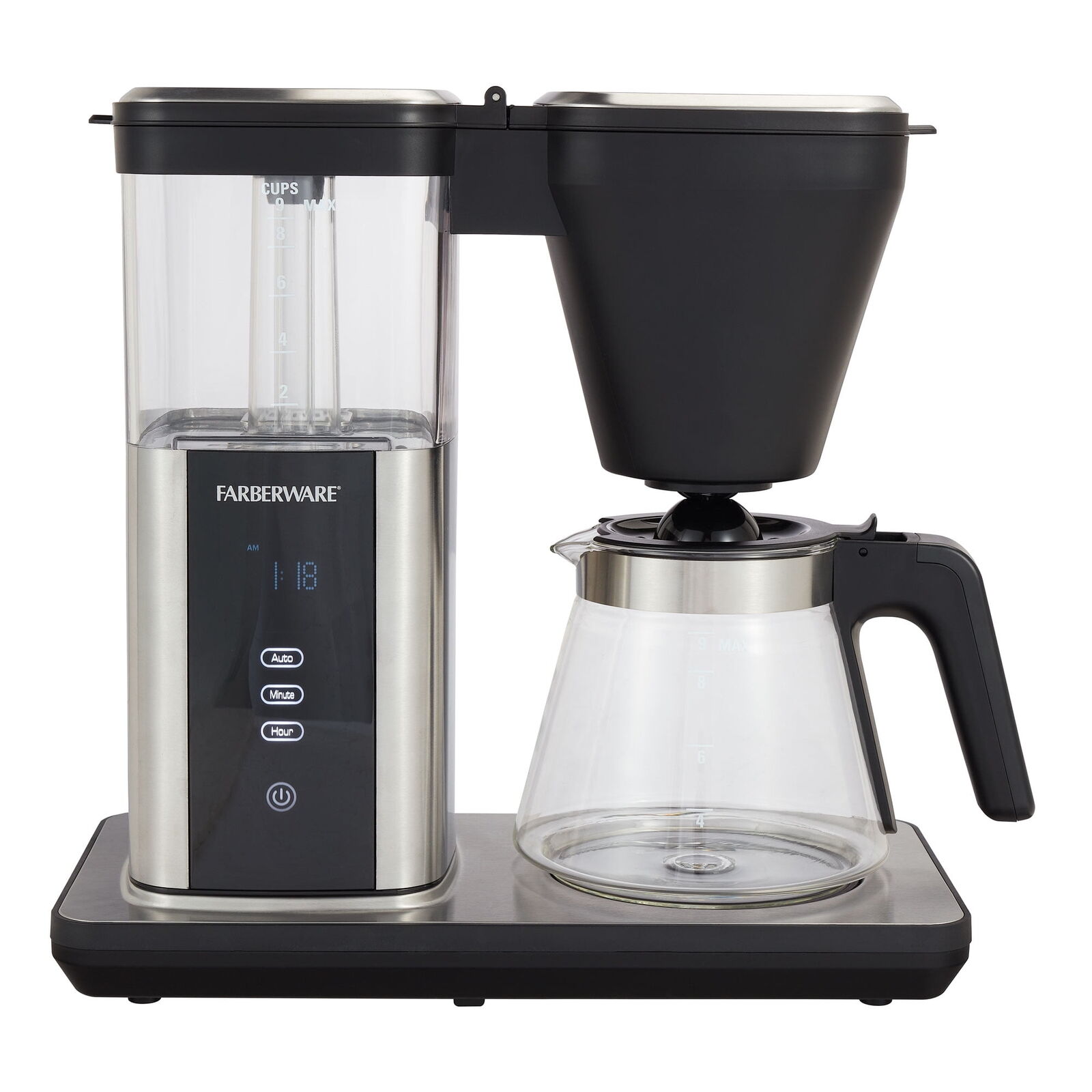 9 Cup High Temperature Drip Coffee Maker, 1.35 Liter Capacity,Black，N
