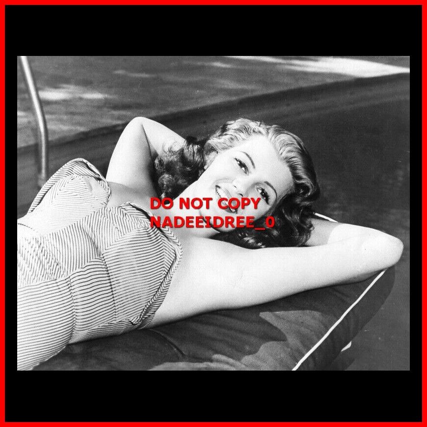RITA HAYWORTH SUNBATHING 1952 STUNNING SEXY HOT BUSTY 8X10 PHOTO