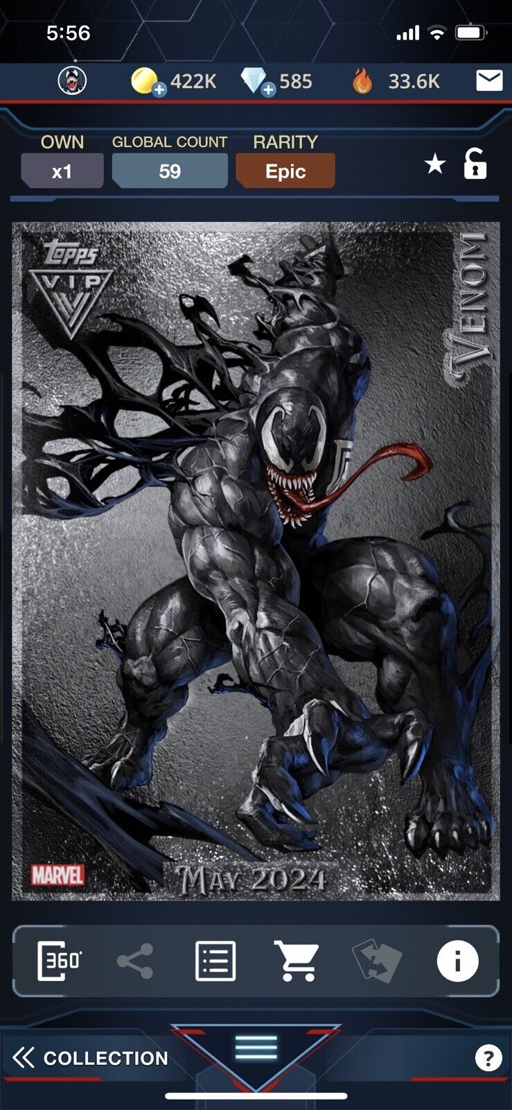 Topps Marvel Collect Epic Venom VIP May 2024 - Digital