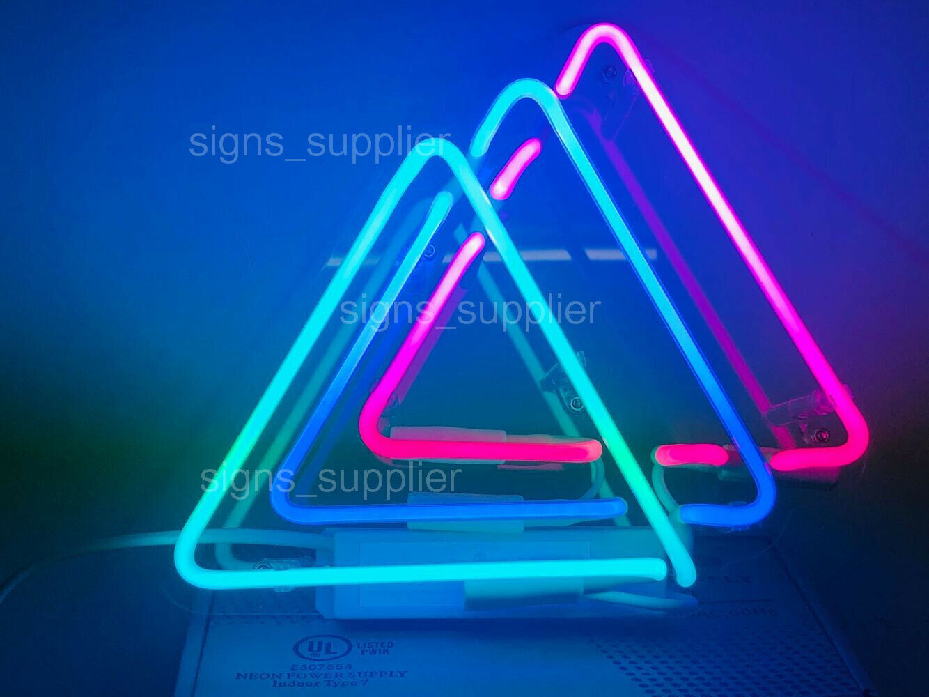 New Three Triangles Neon Sign Acrylic Gift Light Lamp Bar Wall 14\