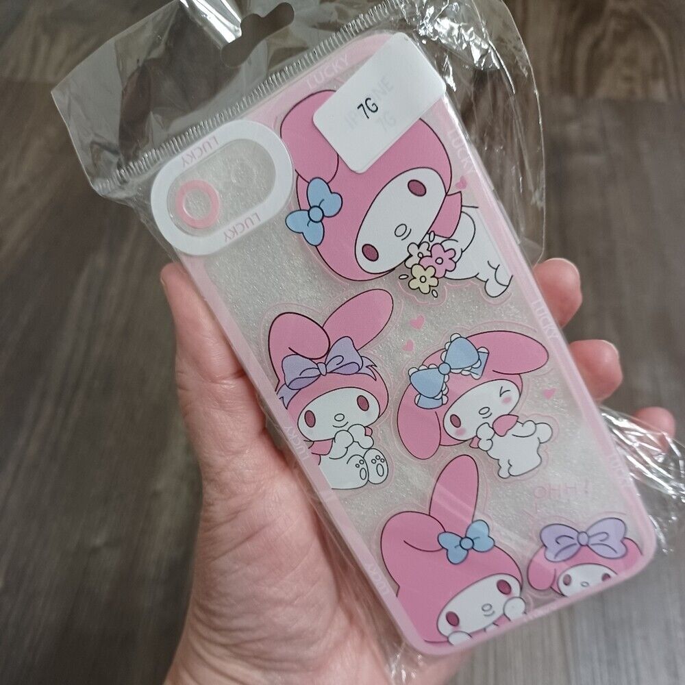 New Sanrio Surprise My Melody iPhone 7G Teen Cell Jelly Phone Case & Keychain