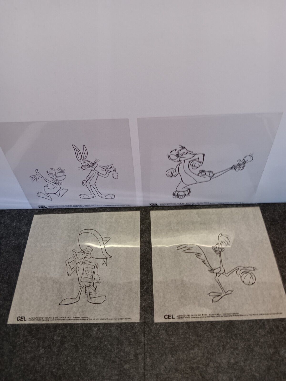 Looney tunes 4 Different Cels animation art Cel