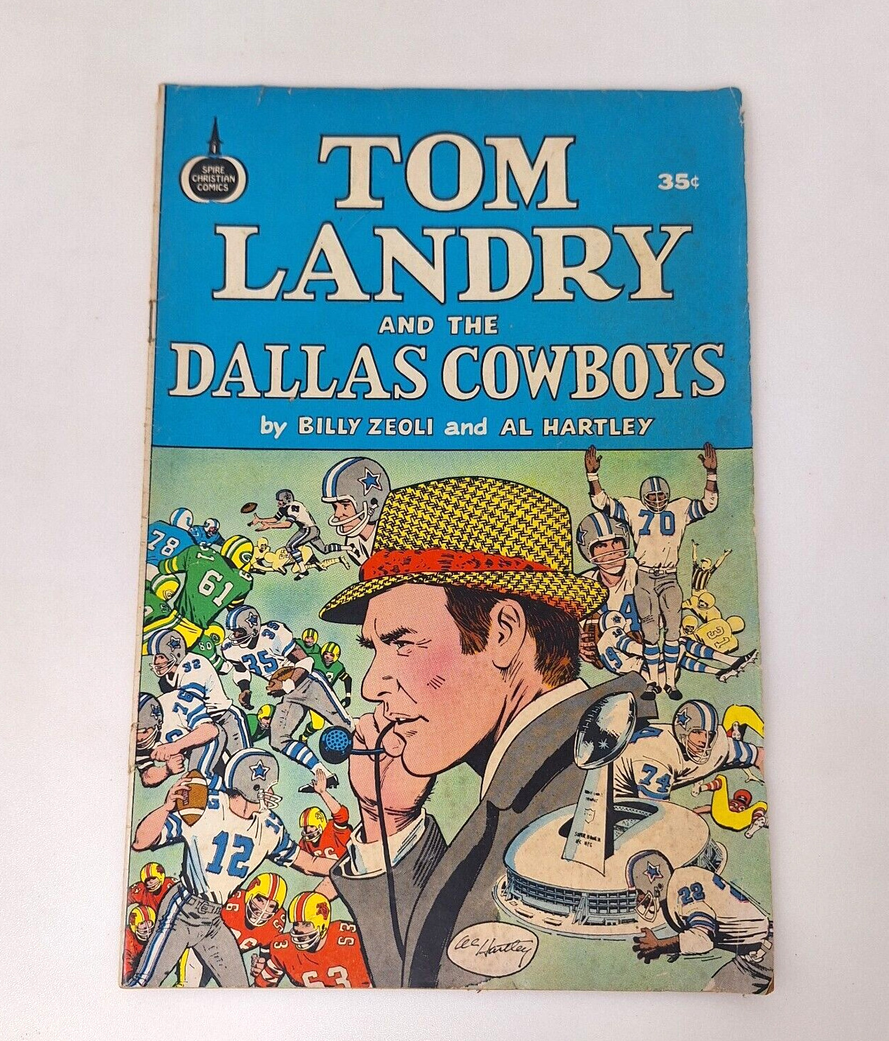 Tom Landry and The Dallas Cowboys 1973 Spire Christian Comic Bronze Age 35c
