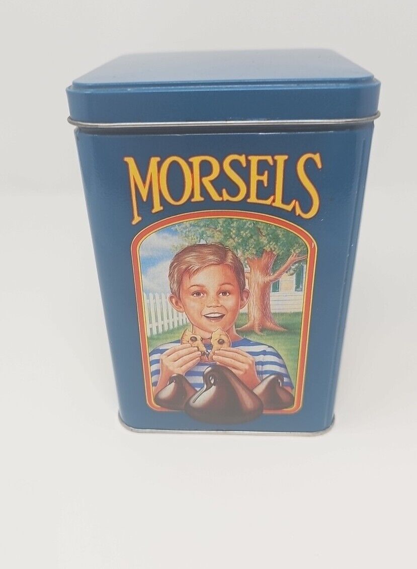 Old Vintage Nestle Toll House Cookies Metal Tin Can Blue - Limited Edition