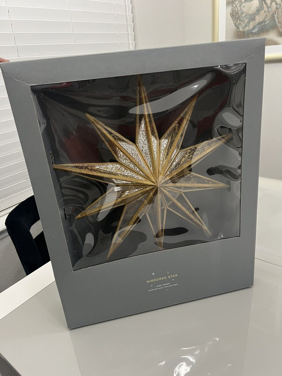 Pottery Barn Christmas Mirrored Star Tree Topper