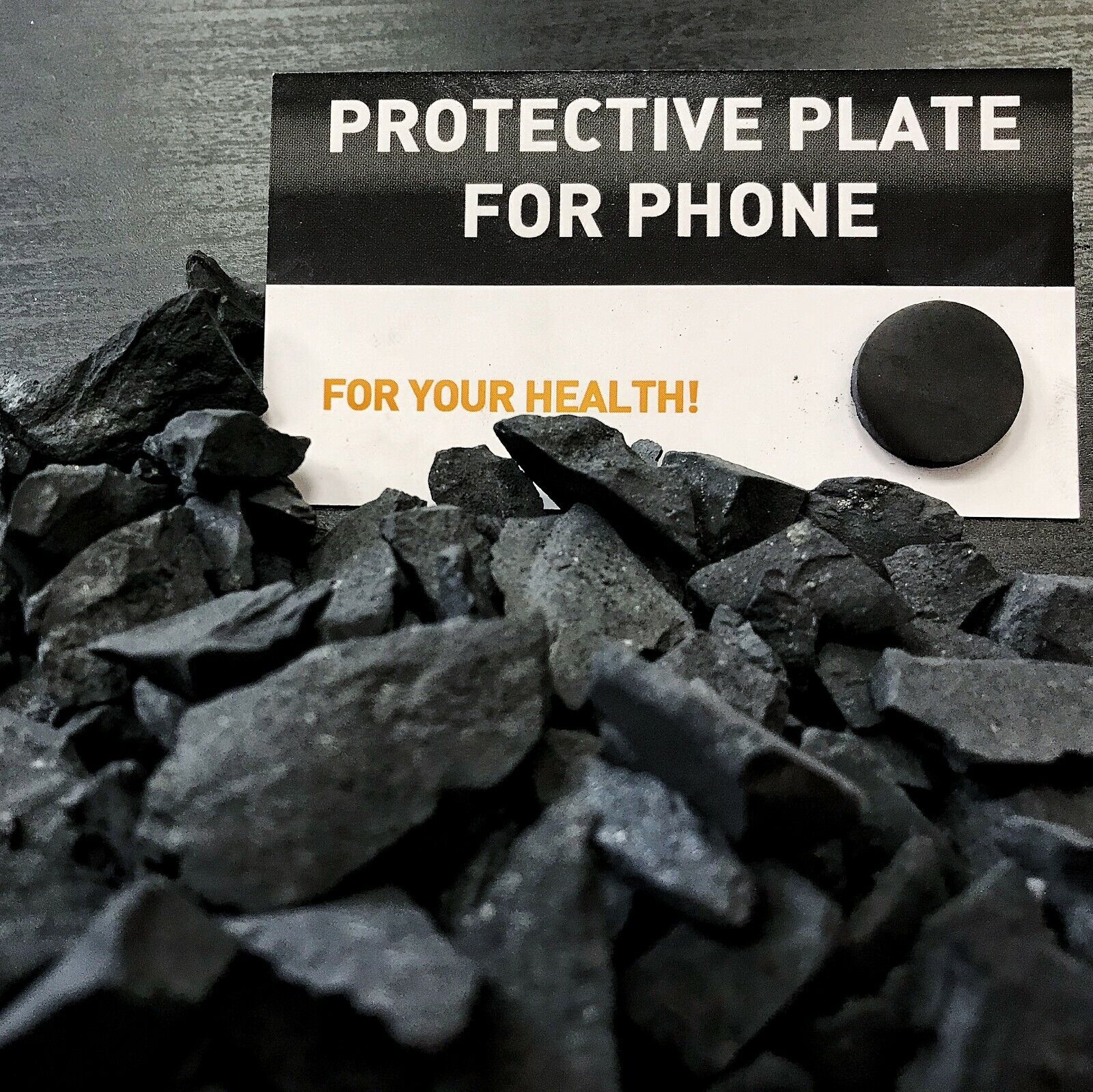 Shungite rough stones for water chips 2lb 0,9kg +GIFT 1 protective plate detox