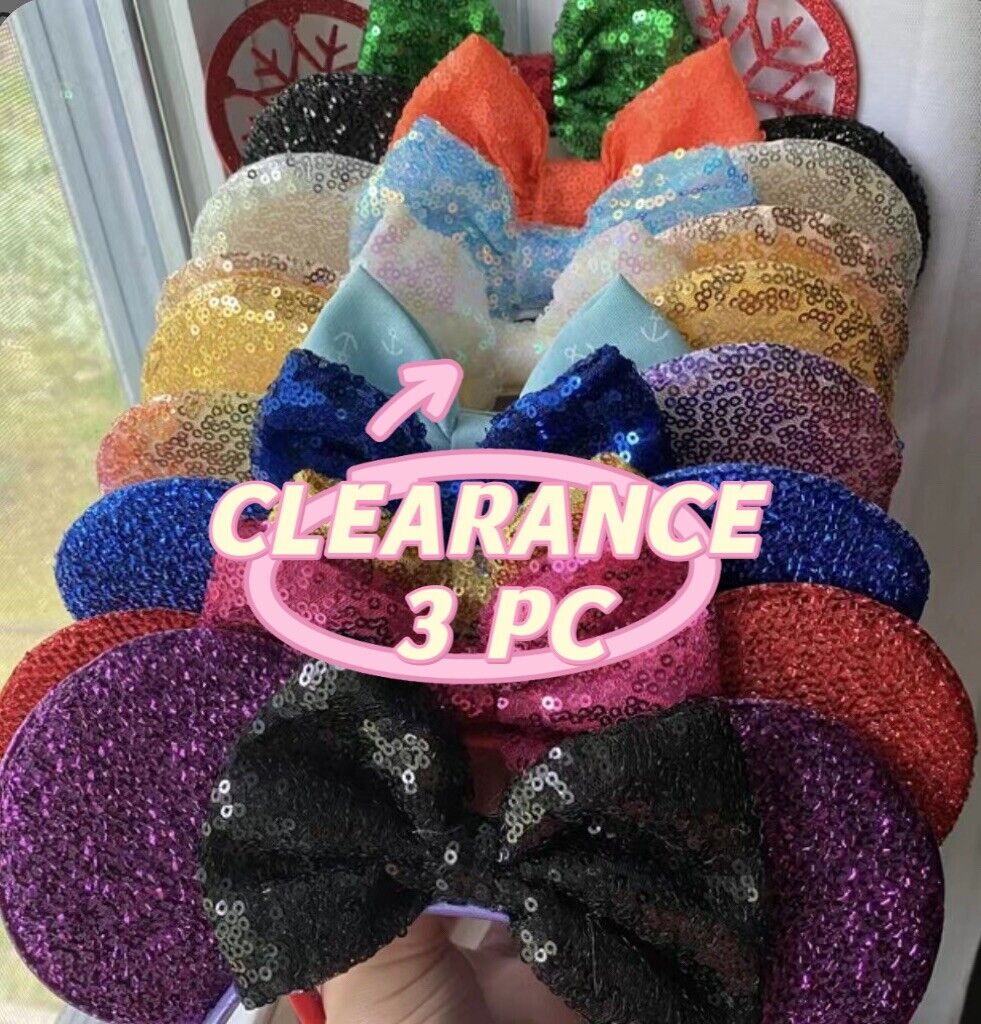 CLEARANCE 3x mystery Minnie Mouse ears headband-Disneyland-DisneyWorld-HANDMADE