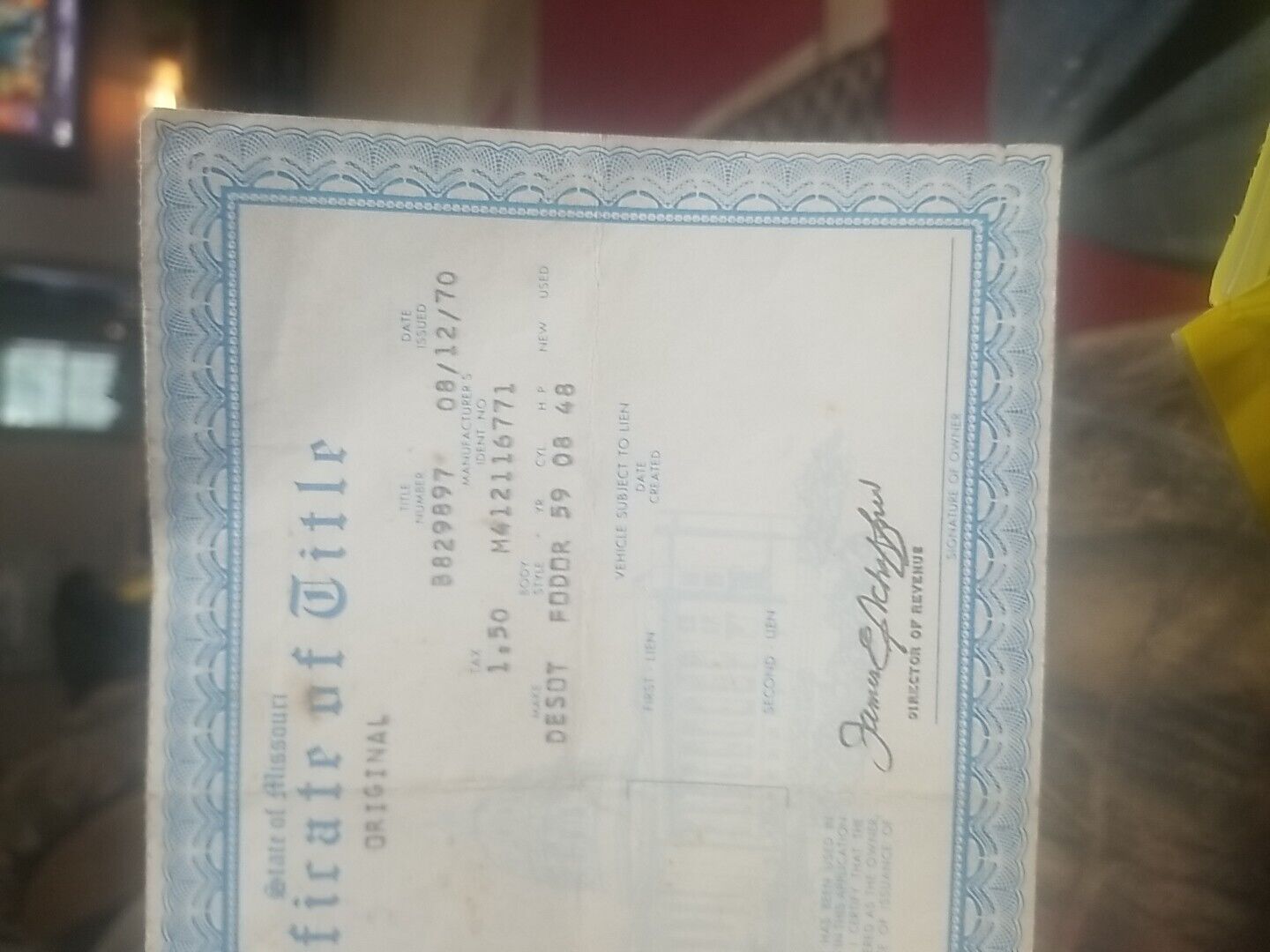 1959 Desoto Historical Document title