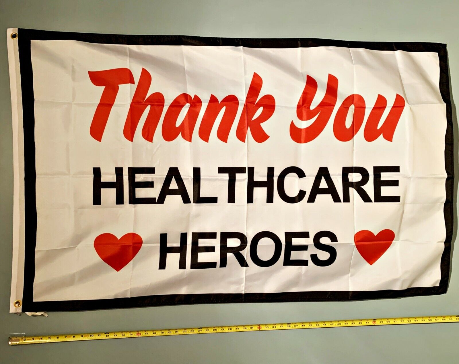 HEALTHCARE HERO FLAG *FREE SHIP USA SELLER* Thank You Health Poster Sign 3x5'