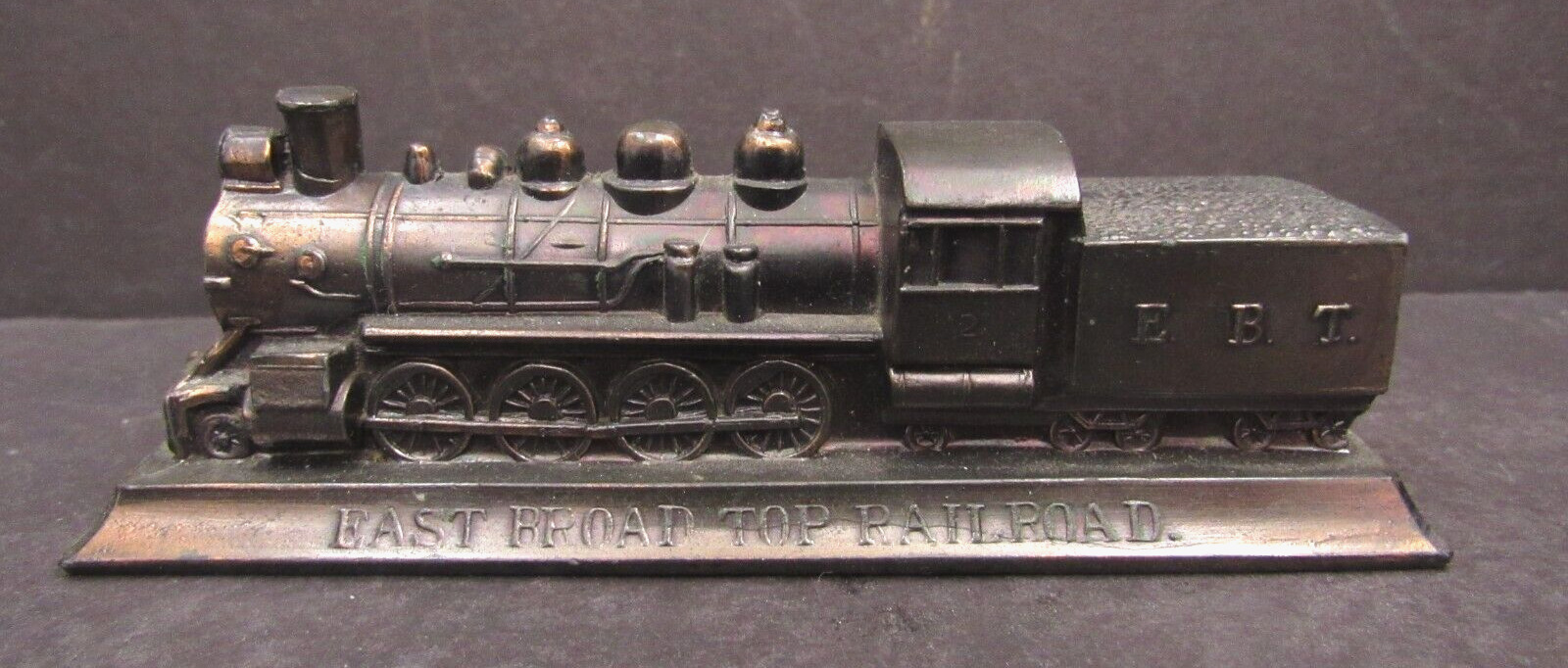 Vintage East Broad Top Railroad EBT Metal Advertising Souvenir Paperweight Japan
