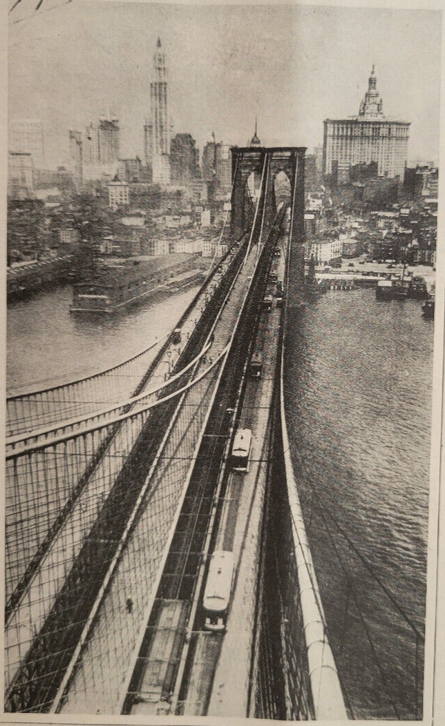 Brookyln Bridge New York Safety Fears Unfounded Outlook 1922 Original ~8x11.5\