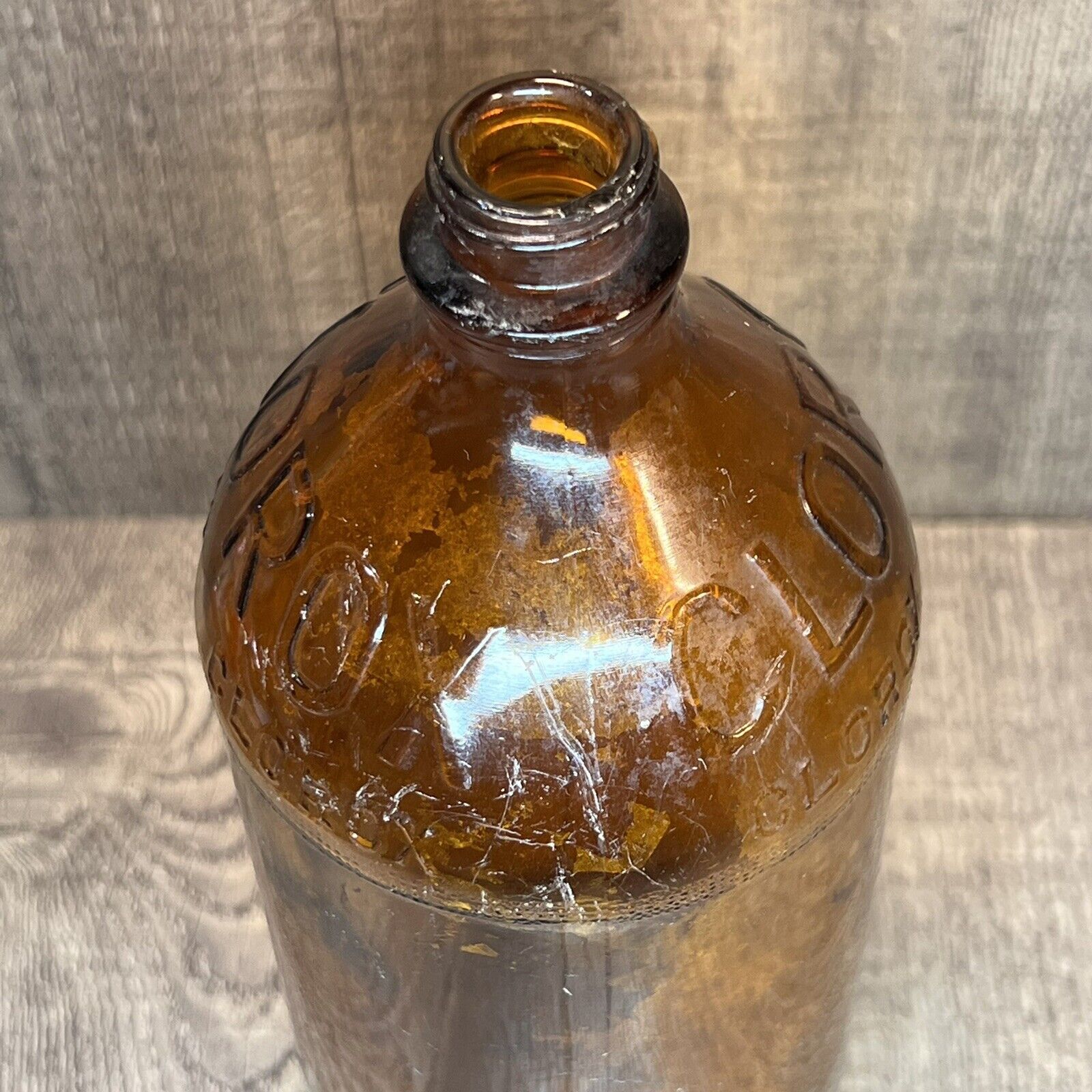 Vintage Antique Clorox Glass Bottle 32 oz REG. U.S. PAT OFF 1920s Design *READ*