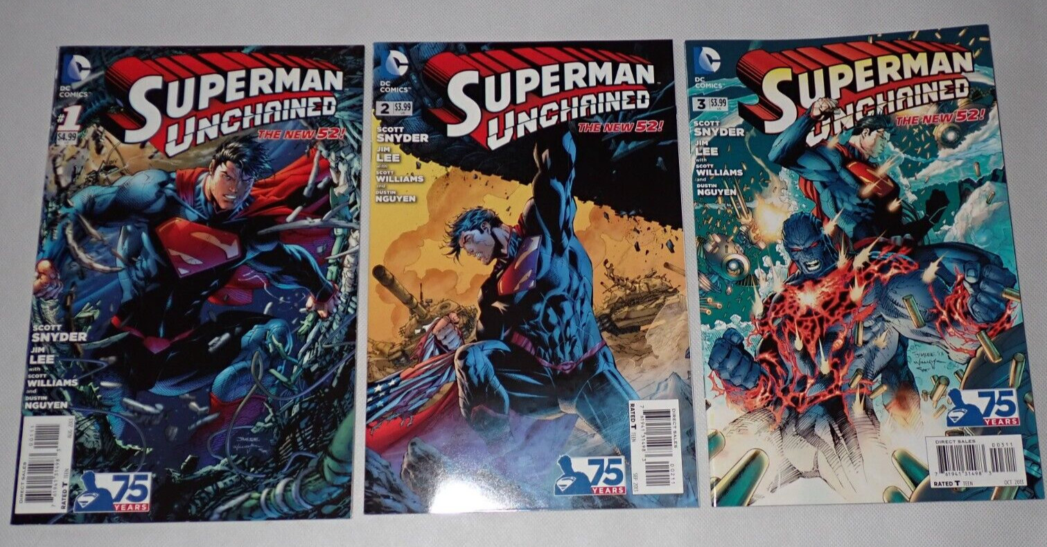 Superman Unchained #1, 2, 3 (DC Comics) The New 52 for Sale - ScienceAGogo