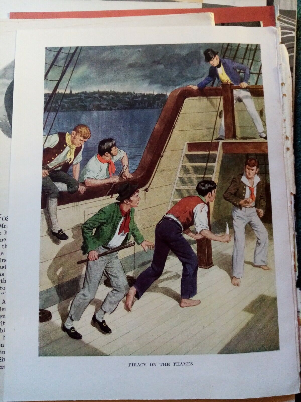 Kvc25 Ephemera 1950s book picture piracy on the Thames 