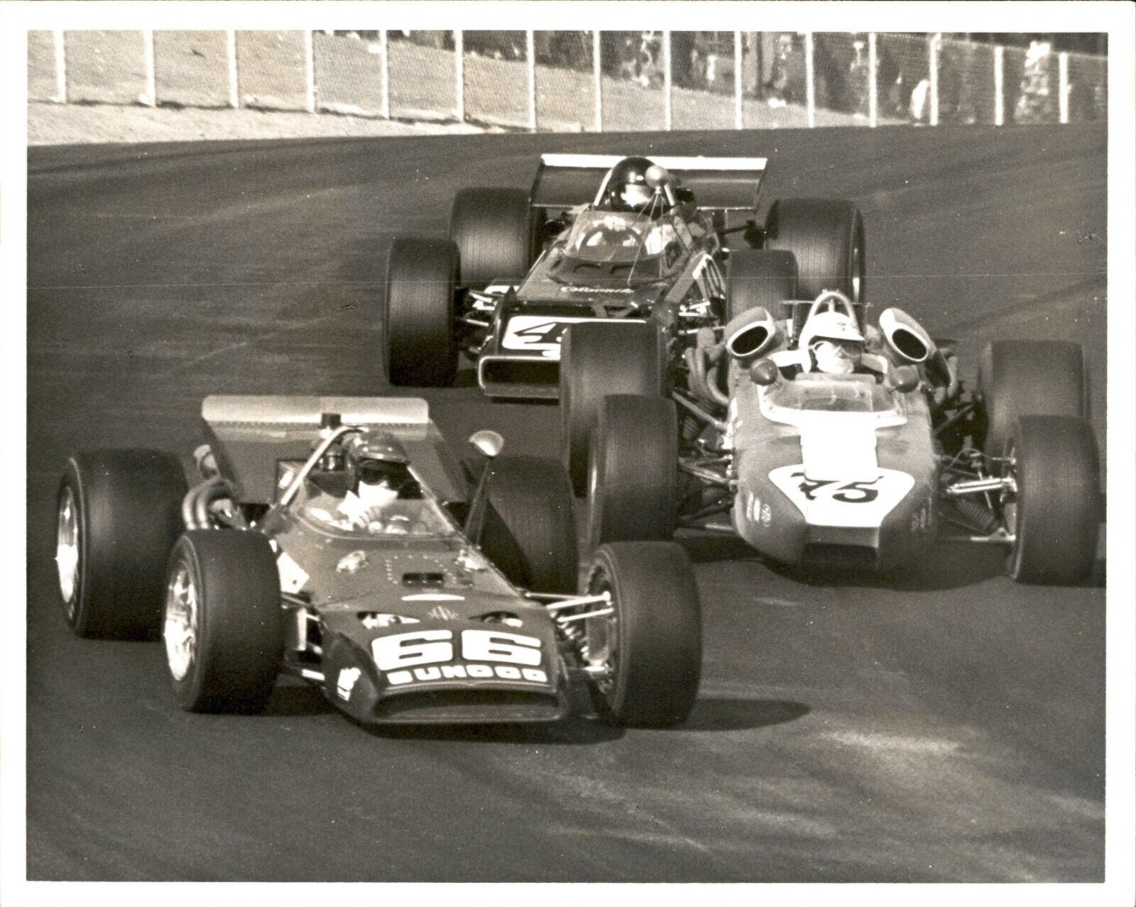 JT10 '69 Original Rick Strome Photo INDY TYPE RACE TRACK ACTION SUNOCO #66 CAR