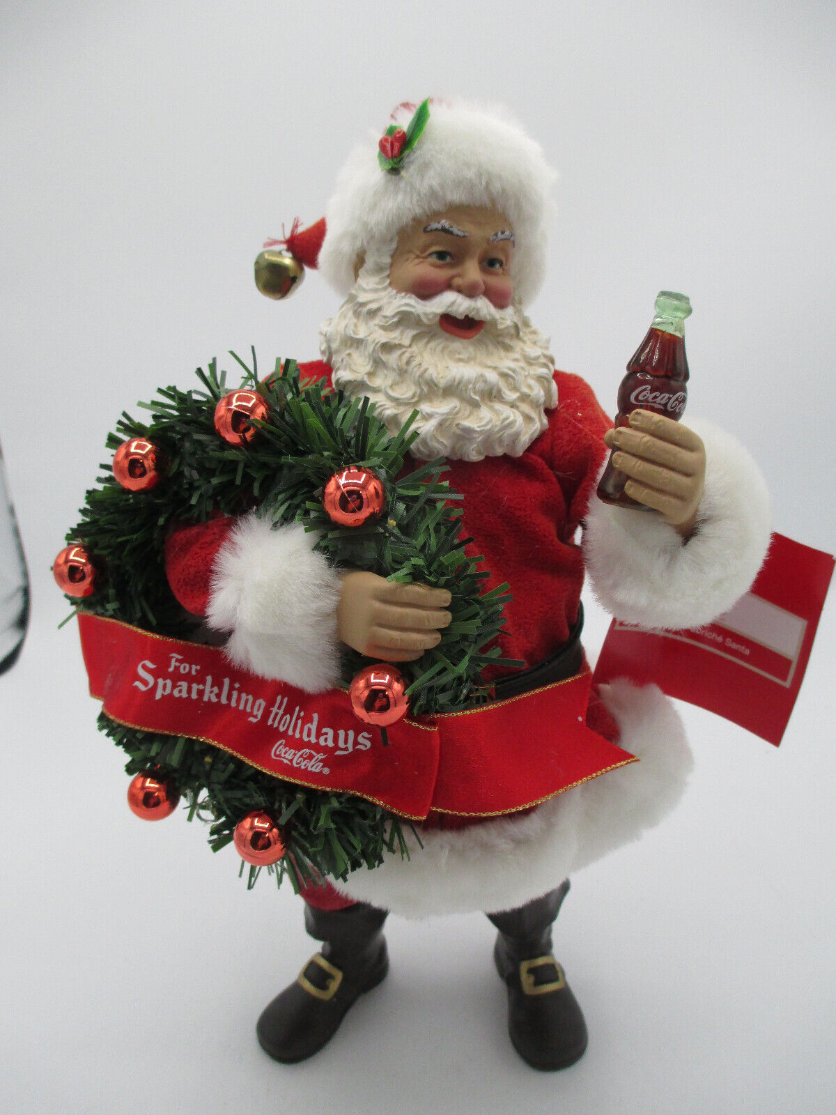 Coca-Cola Kurt Adler Fabriche Santa Light Up Sparkling Holidays Christmas Decor