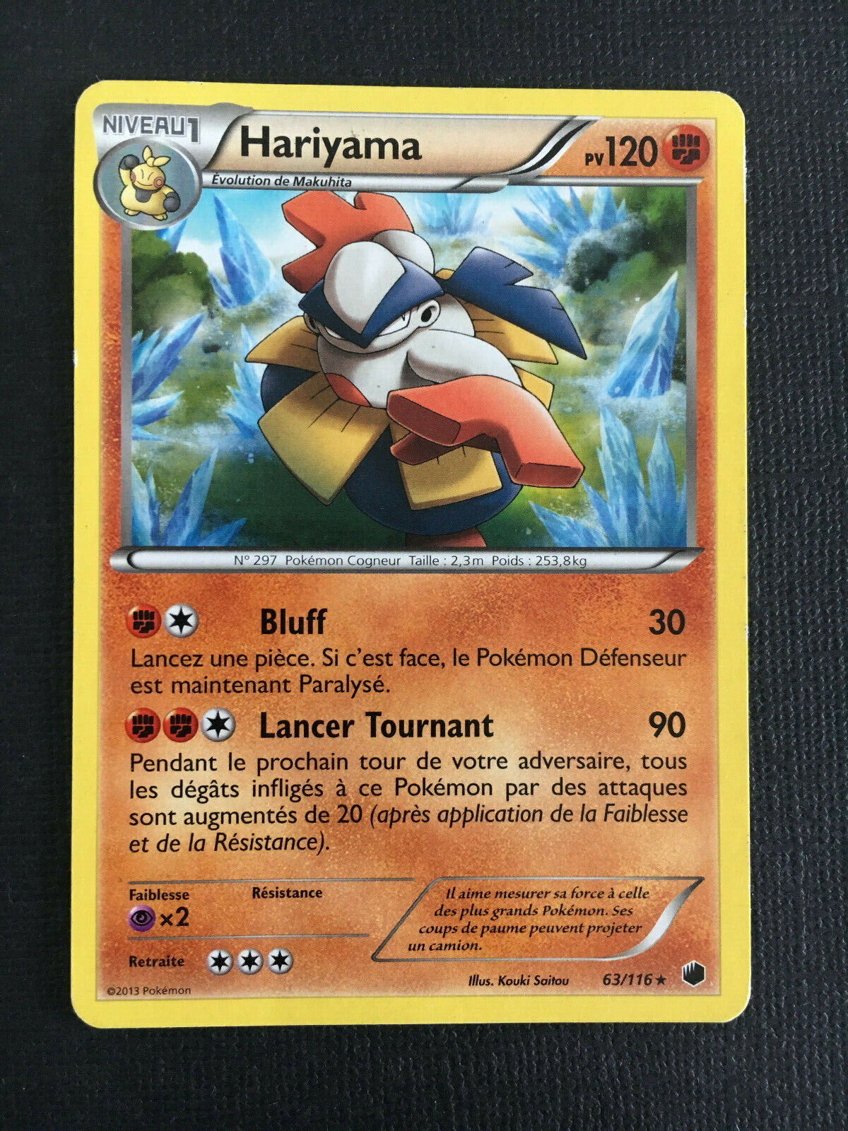 Carte Pokemon Hariyama 63/116 – Rare - Bloc NB Glaciation Plasma