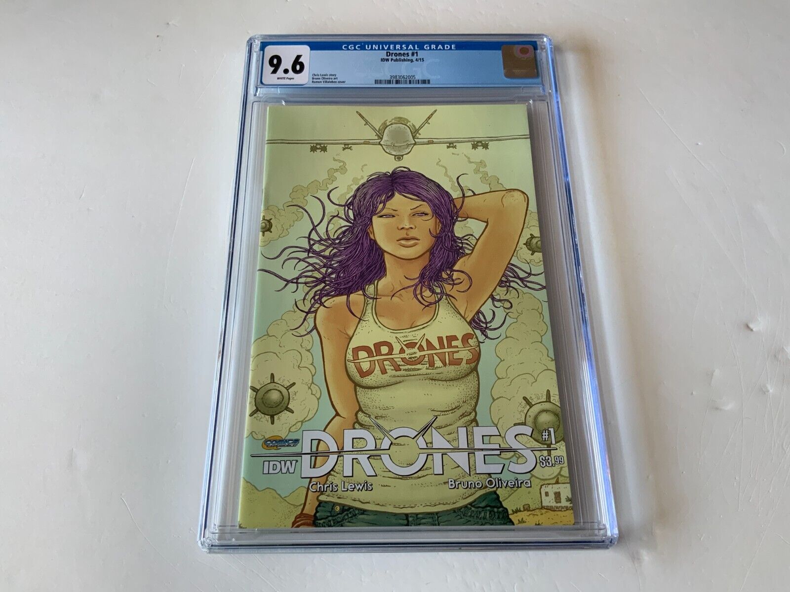 DRONES 1 CGC 9.6 WHITE PAGES COOL COVER IDW PUBLISHING COMICS 2015