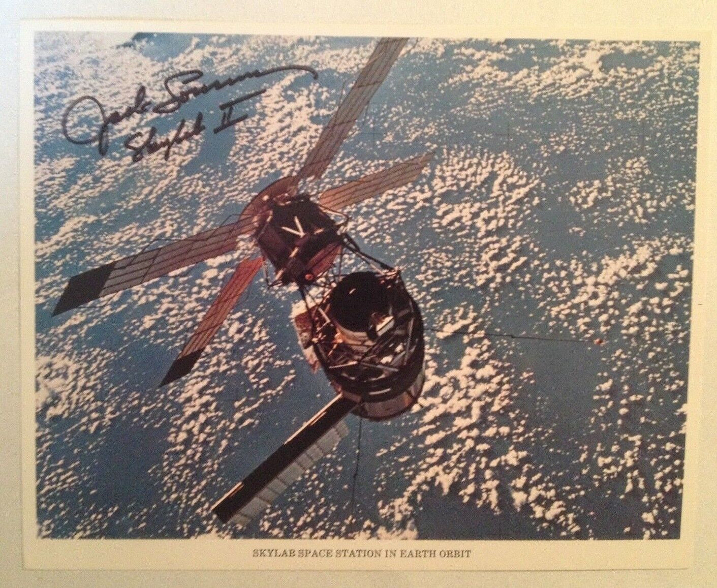Astronaut Jack Lousma Signed Official NASA Skylab 3 Earth Orbit Photograph