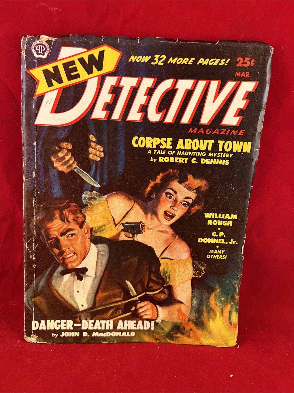 PULP:  New Detective Pulp March 1949- Gun Moll Cover- Crime Fiction
