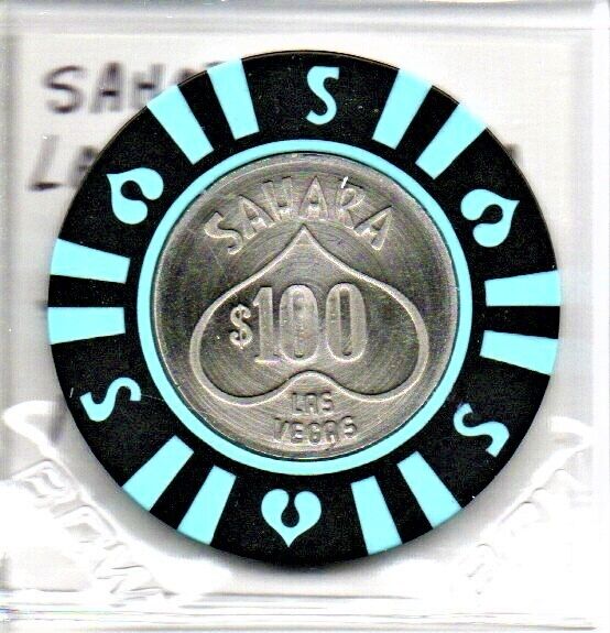 Sahara Casino 1970\'s Las Vegas Nevada 100 Dollar Gaming Chip as pictured
