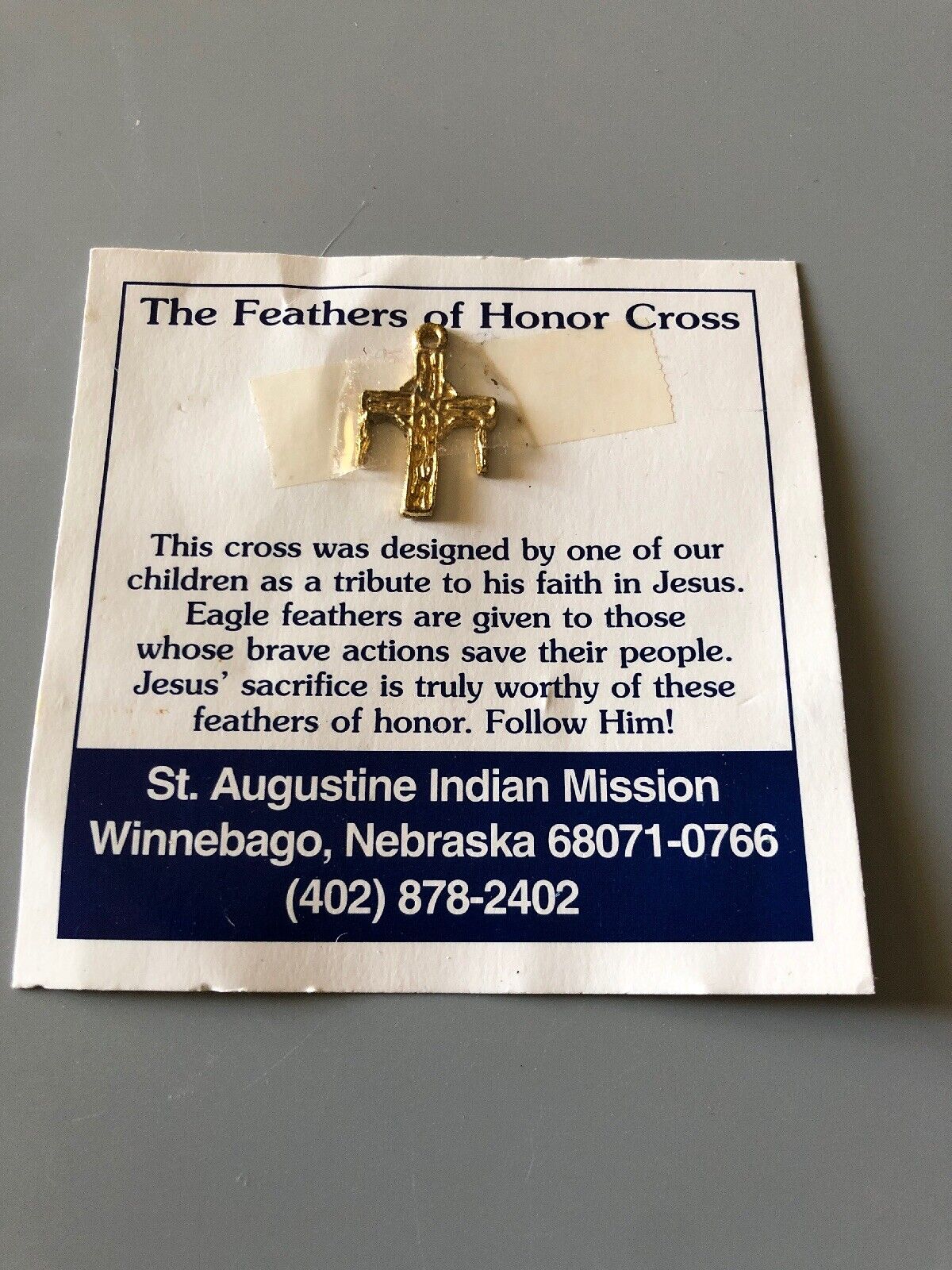 The Feathers Of The Honor Cross - St Augustine Indian Mission Pendant