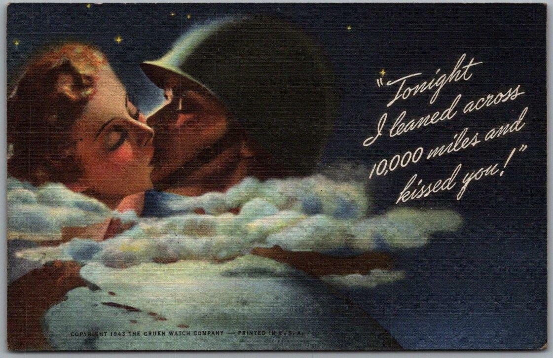 GRUEN WATCHES Advertising Postcard KRUGER'S JEWELERS Austin Texas WWII Linen