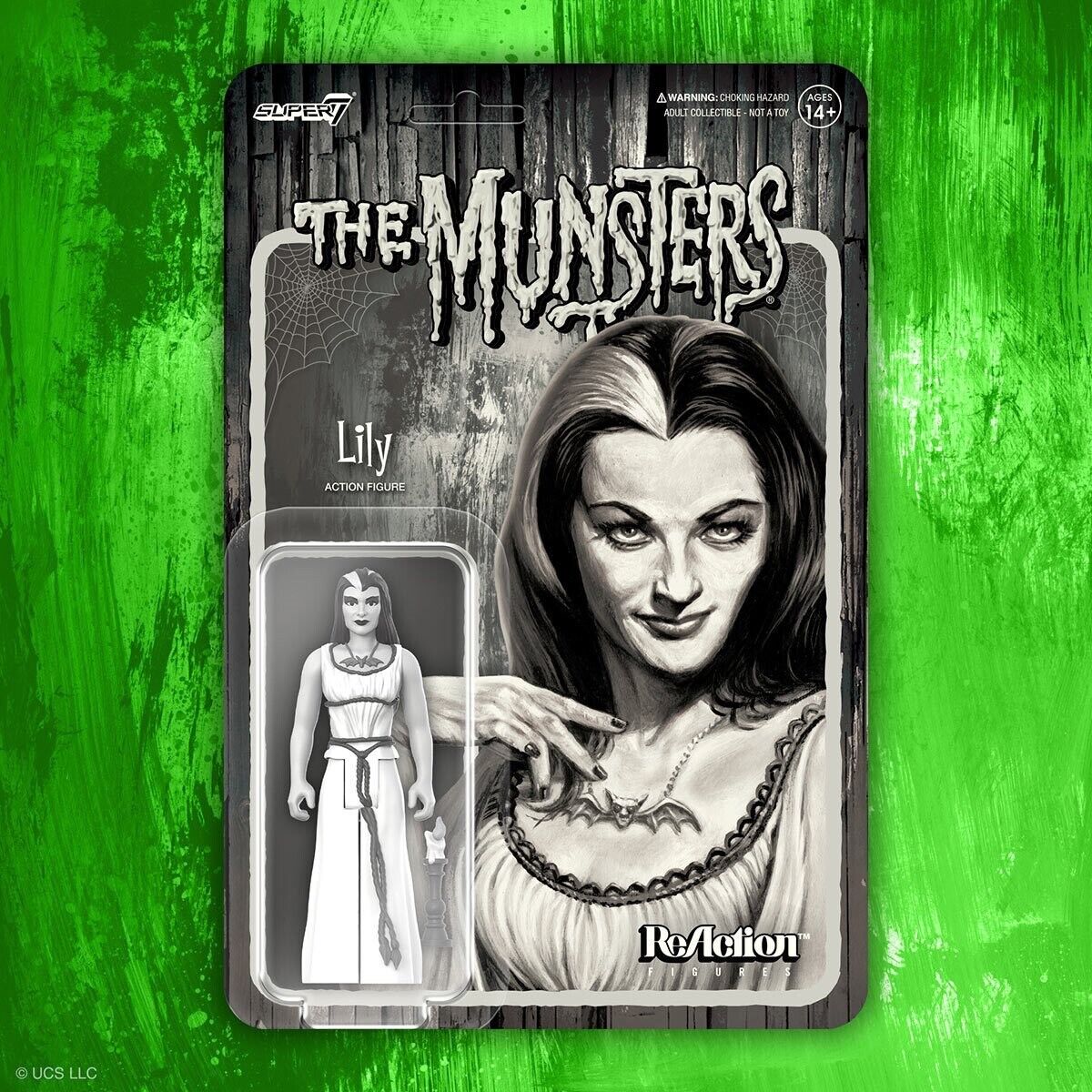 Super7 • The Munsters • LILY (Grayscale) ReAction Fig • 3 ¾ in • Ships Free