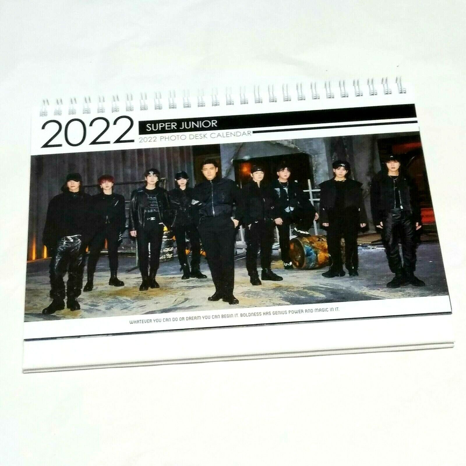 SUJU Super Junior Photo Desk Calendar 2022 2023 Calender Sticker KPOP White