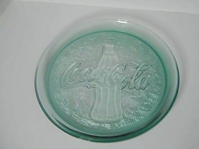 Coke a Cola Vintage Green Glass Tray 13'