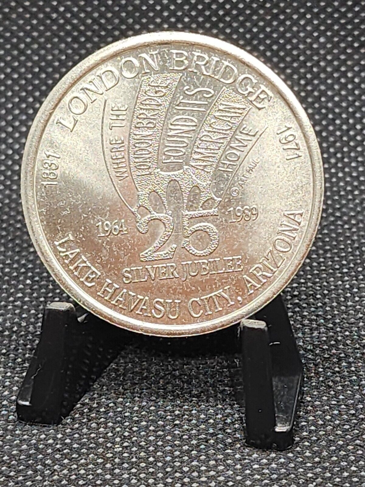 1989-90 London Bridge Coin Silver #19 Lake Havasu City, Arizona Rotary Club 