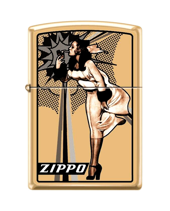 Zippo Windproof Lighter With Pop Art Windy Fan Test Graphics, 99778 New In Box