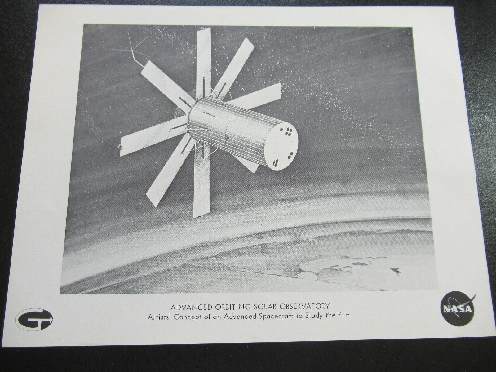 NASA Advanced Orbiting Solar Observatory Space Print 1960s 8x10