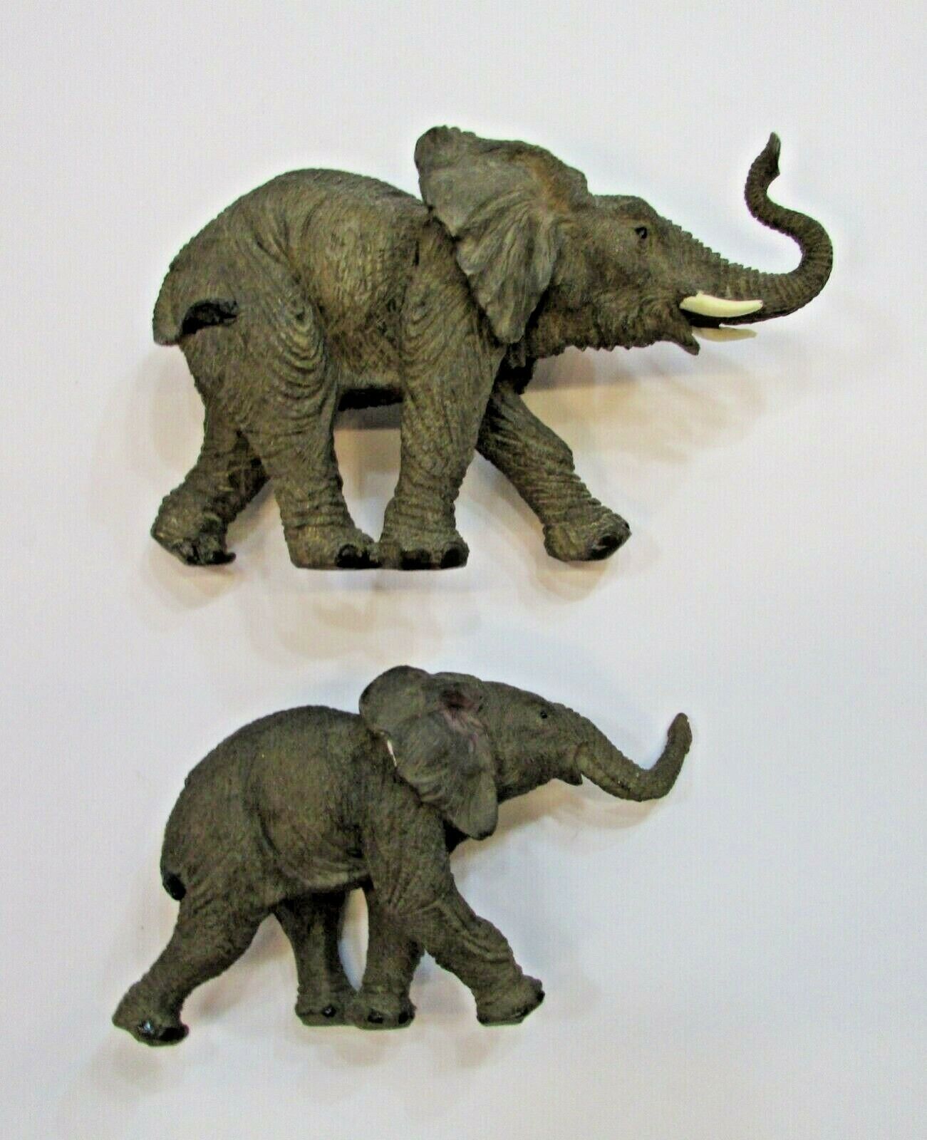 Mom Baby Vintage 1990s Elephants Realistic Life Like Figurine Resin Mold FREE SH