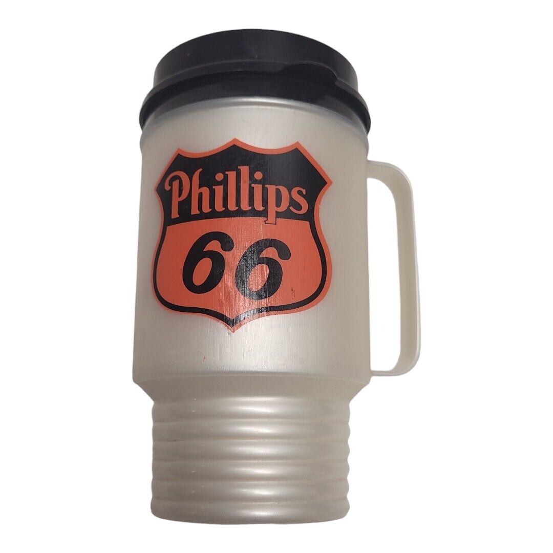 Vintage Phillips Route 66 Plastic Drinking Mug Coffee Beverage 