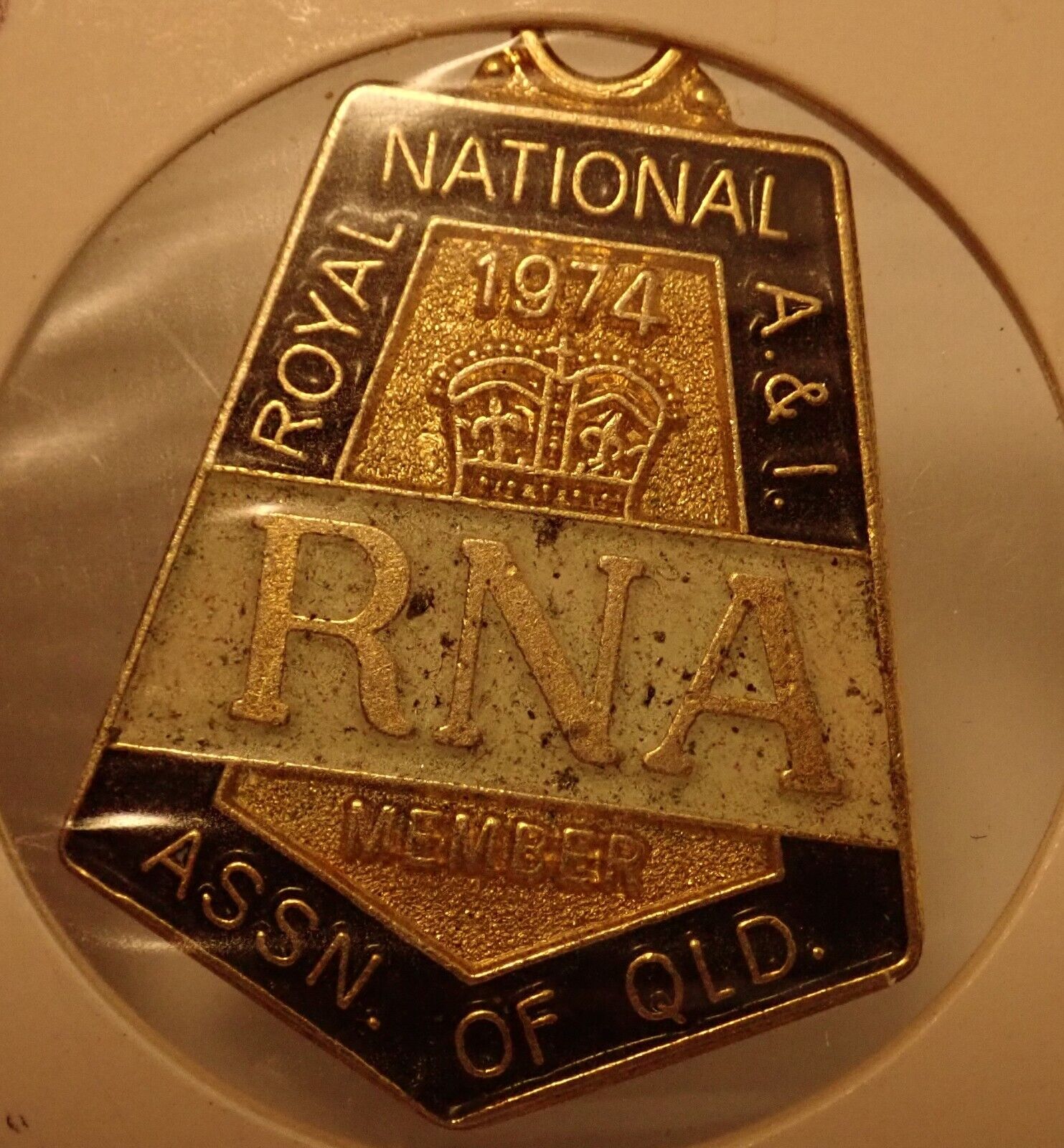 1974 Rna Lady members badge fob