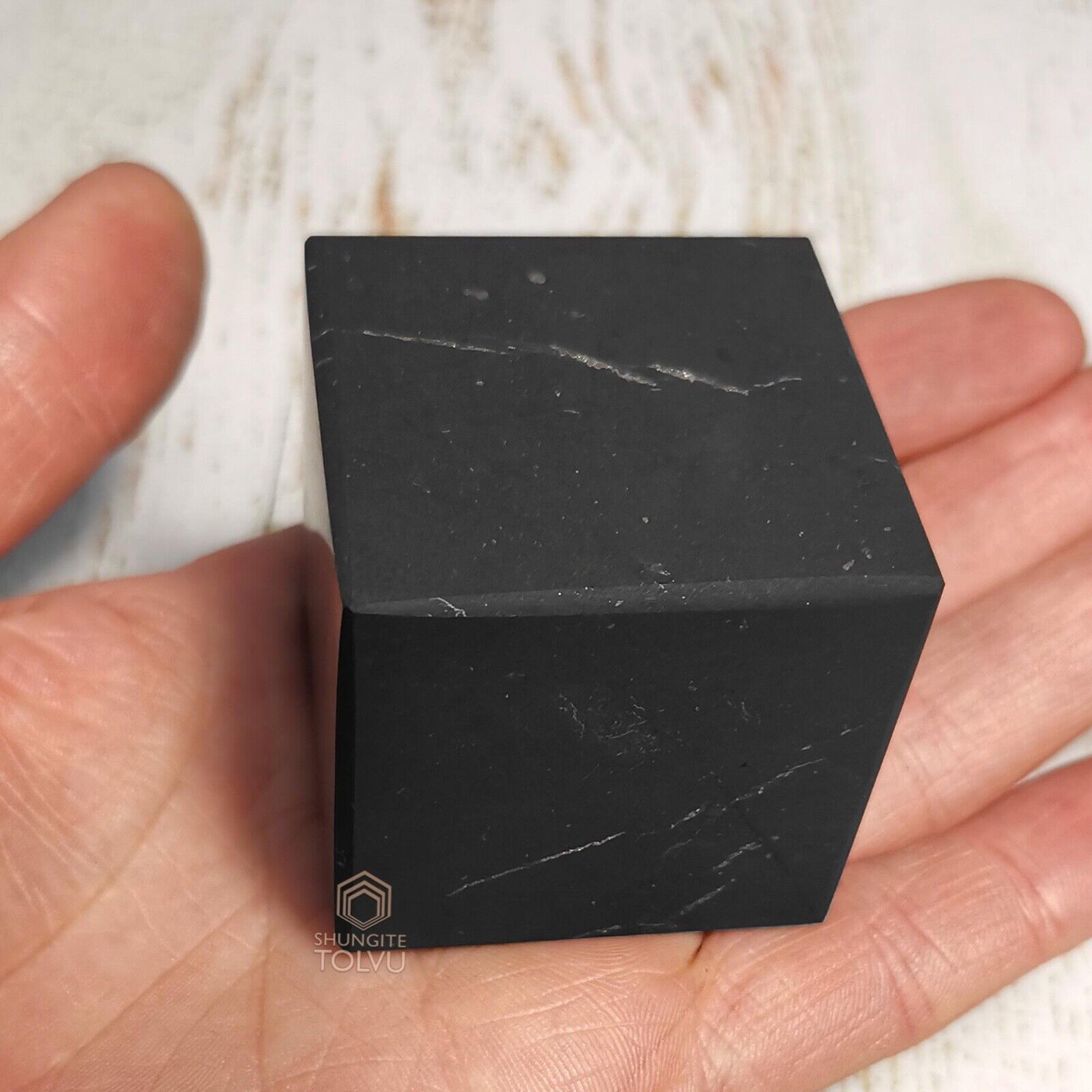 Russian Shungite Cube Natural Real Karelian black shungite stone,  Tolvu