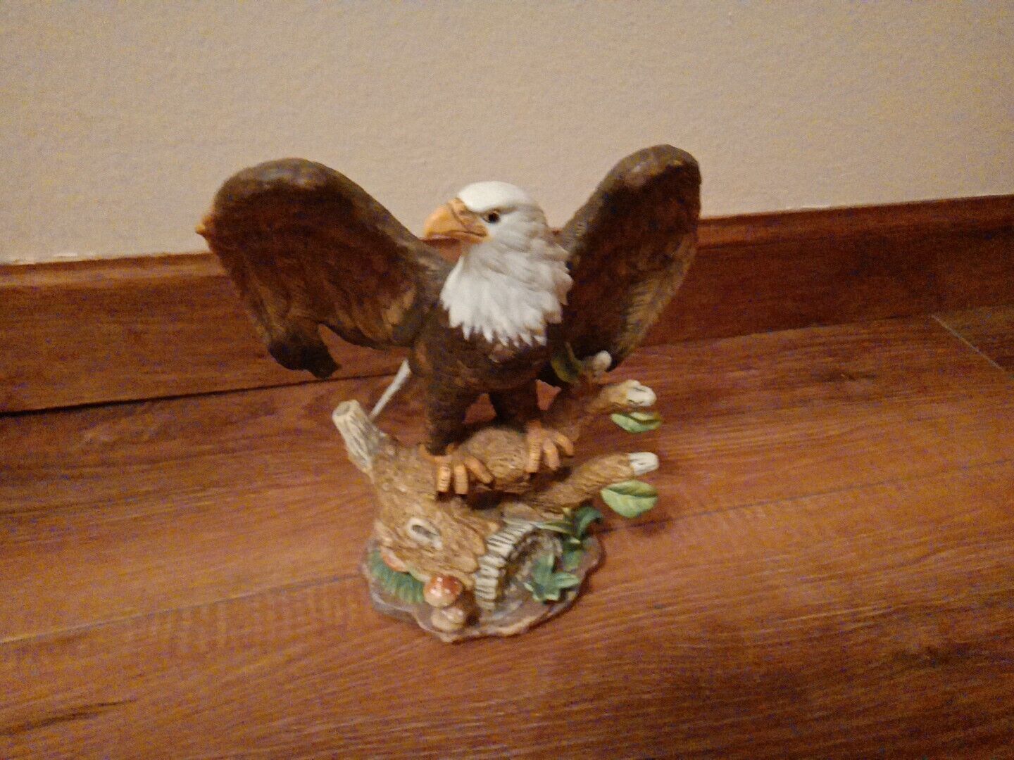 Patriotic American Eagle Ceramic Figurine - Bald Eagle with Claws Out