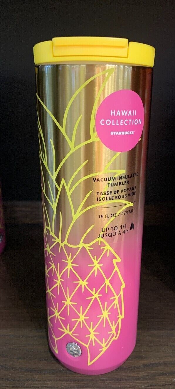 Starbucks HAWAII COLLECTION Pineapple Vacuum Insulated 16oz Tumbler ~ Brand New