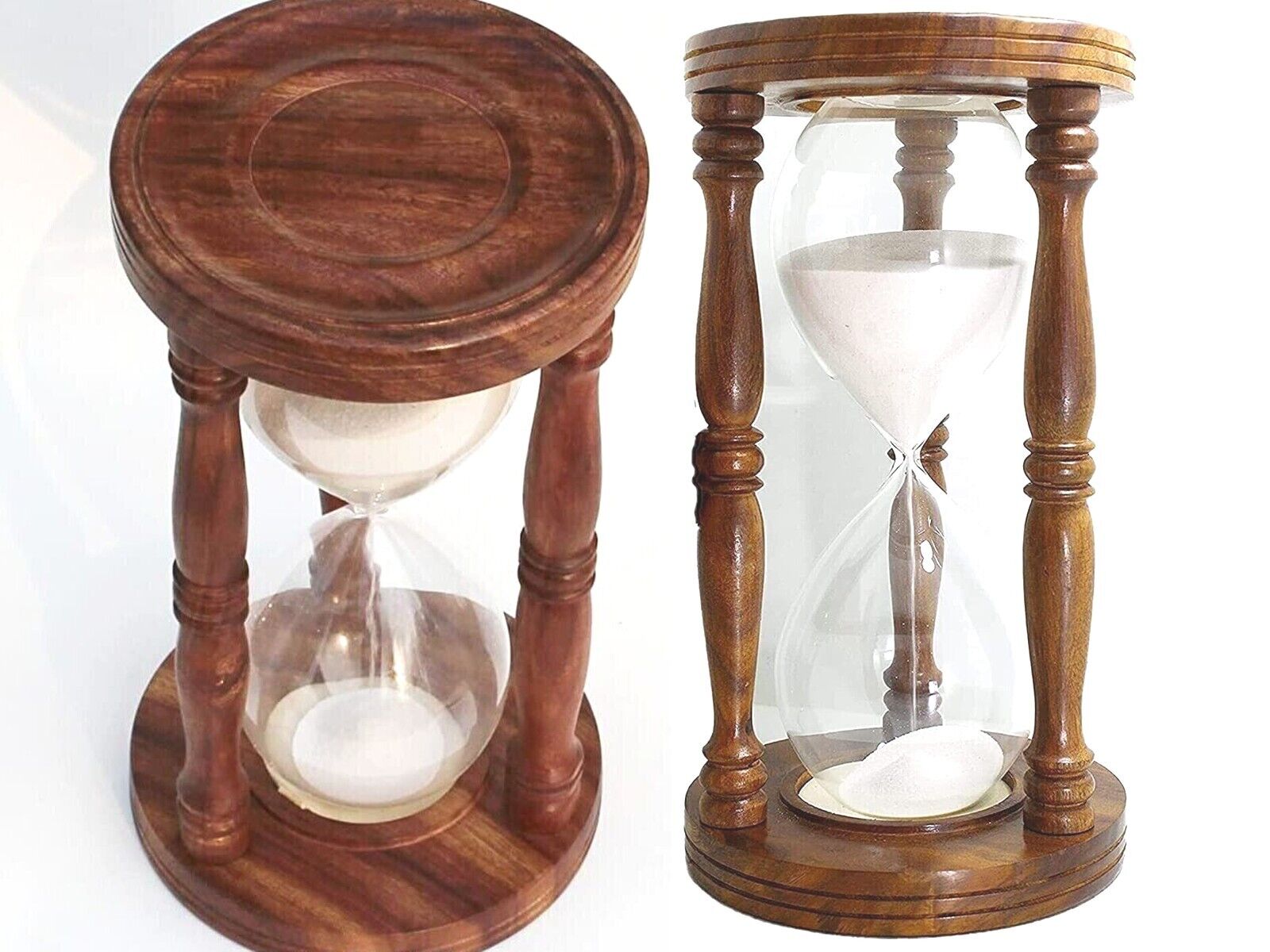 Big Wooden Sand Timer Vintage Nautical 30 Minutes Hour Glass 12\