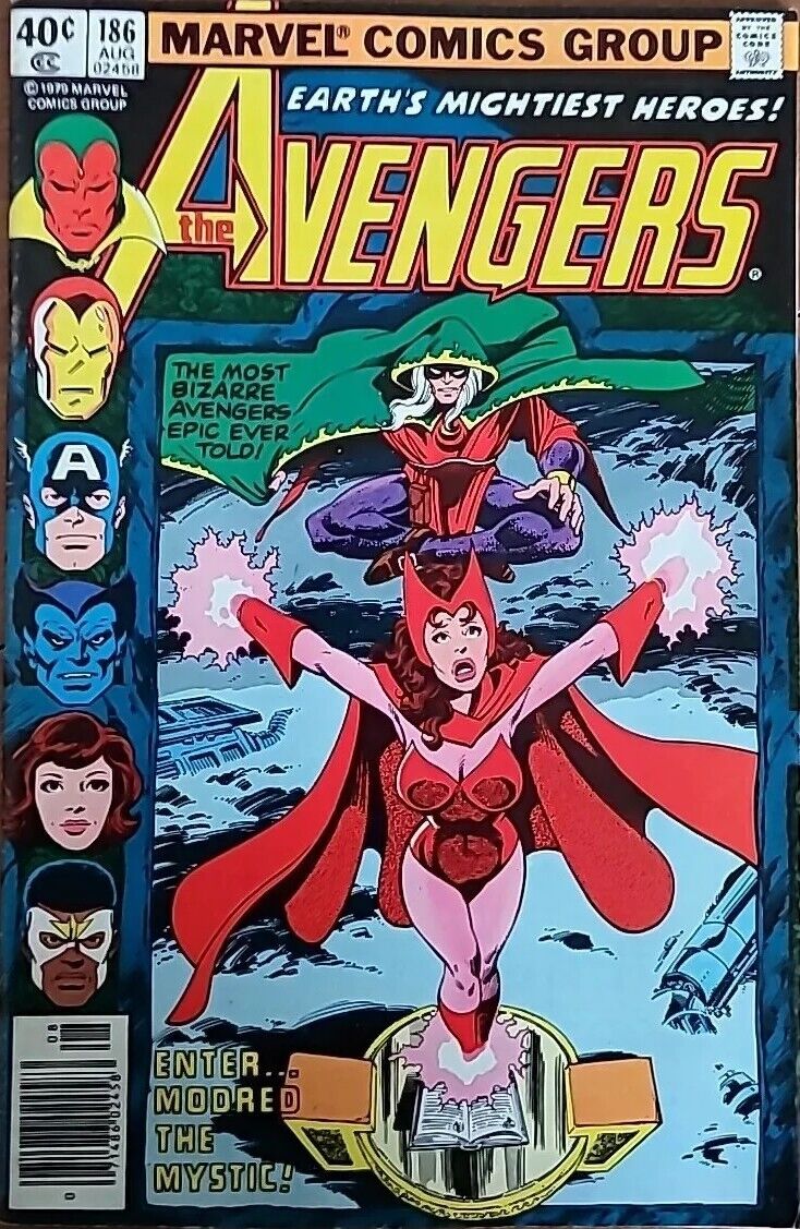 Avengers #186 • Orig Quicksilver & Scarlet Witch • 1st App Magda • Marvel • 1979