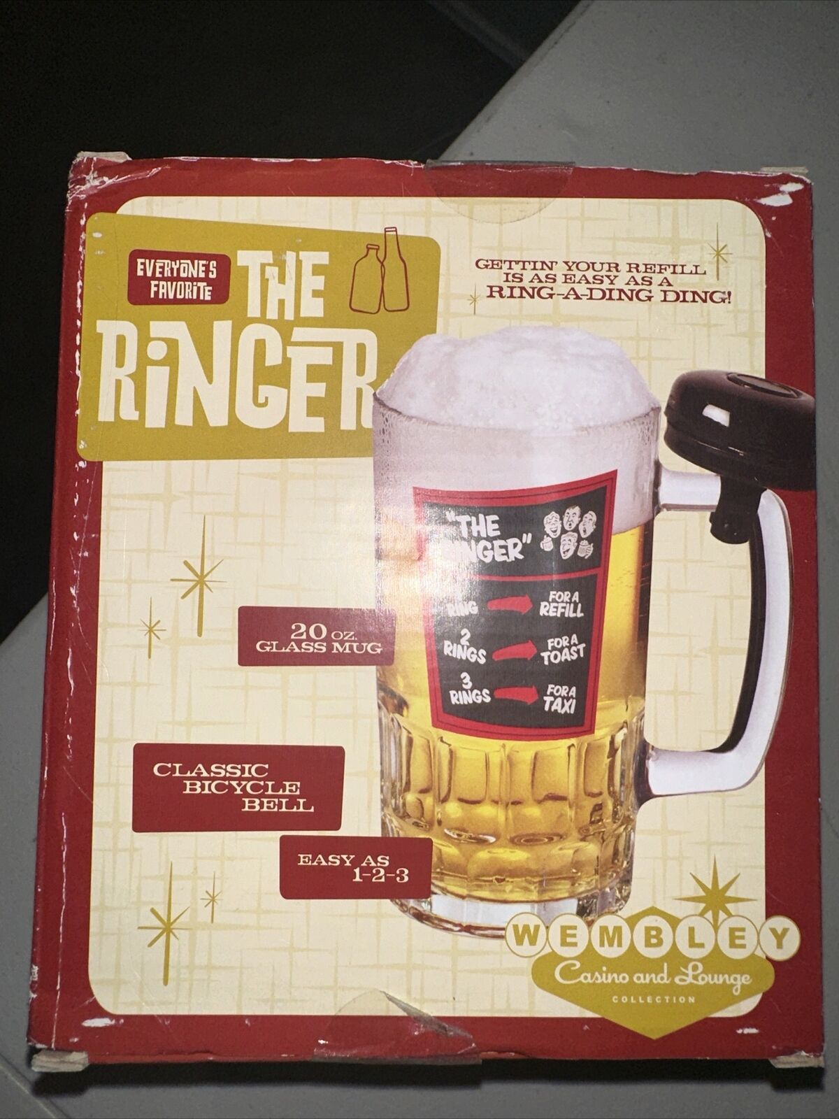 Wembley Casino & Lounge Collection The Ringer Beer Mug NIB