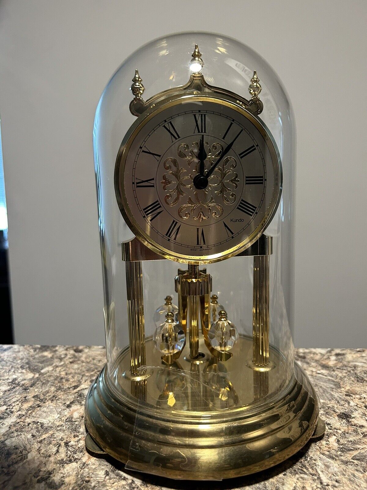 Vintage KUNDO Anniversary quartz clock, Westminster Chimes, New  (No Box)